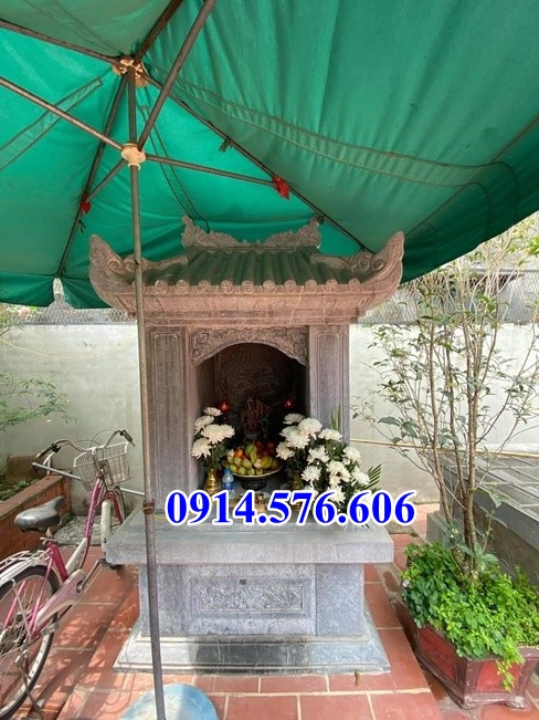 Mẫu bàn thờ thiên ngoài trời đá tự nhiên đẹp Sài Gòn