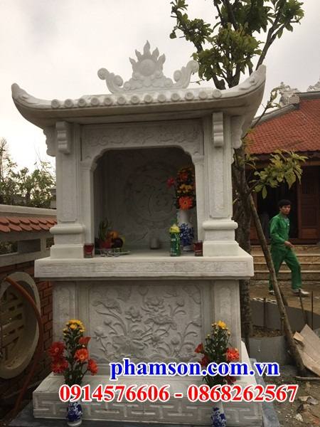 Mẫu cây hương nhà thờ họ bằng đá trắng tự nhiên đẹp