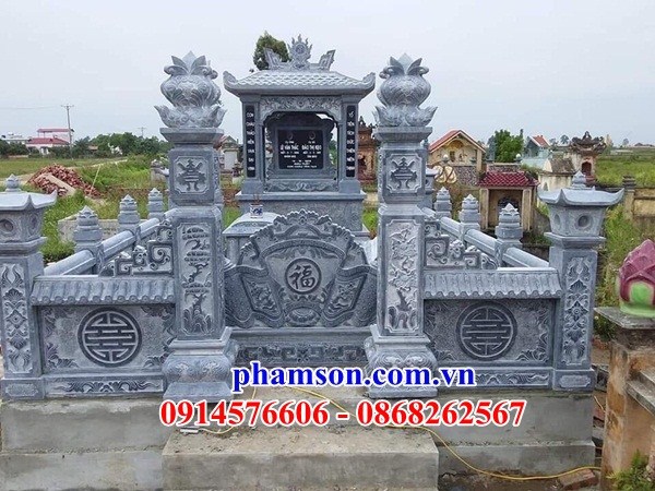 03 Nghĩa trang gia đình dòng họ gia tộc bằng đá nguyên khối đẹp bán tại Quảng Ngãi