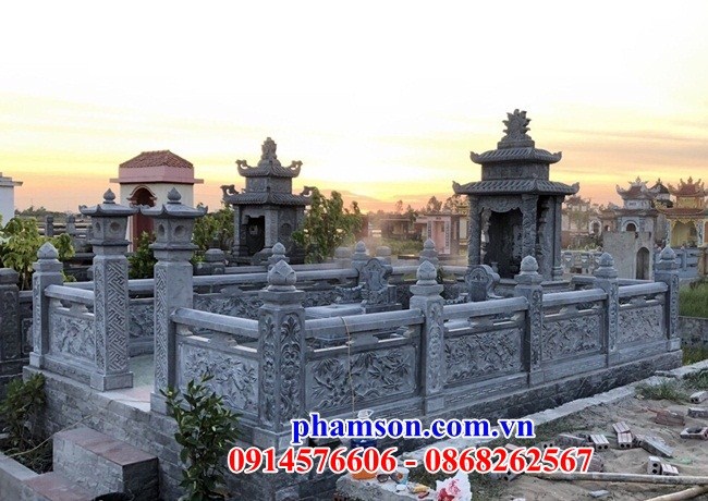 03 Nghĩa trang gia đình dòng họ gia tộc bằng đá ninh bình đẹp bán tại Quảng Ngãi