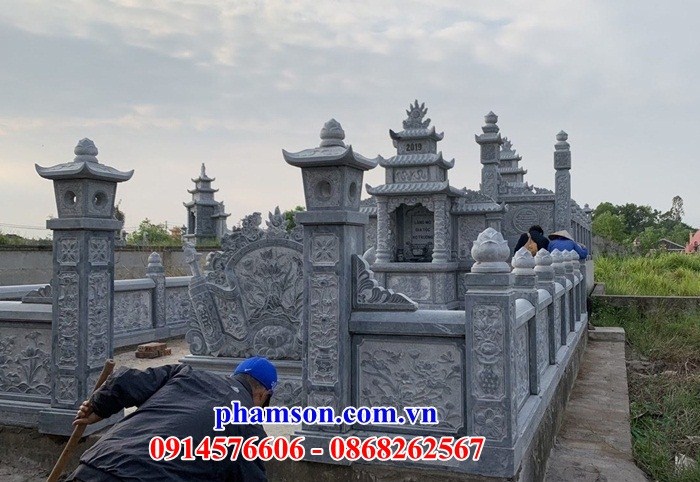 04 Nghĩa trang khu lăng mộ gia đình dòng họ gia tộc bằng đá đẹp bán tại Đà Nẵng