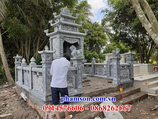 04 Nghĩa trang khu lăng mộ gia đình dòng họ gia tộc bằng đá xanh đẹp bán tại Đà Nẵng