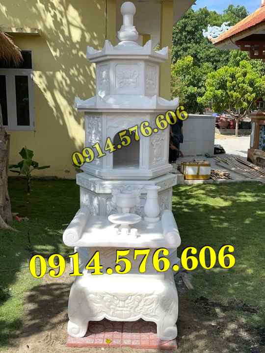 Tháp Để Tro Cốt , Tháp Đựng Tro Cốt, Tháp Để Tro Cốt Nhỏ , Tháp Phật Giáo, Bảo Tháp Phật Giáo ,Tháp Lục Giác , Tháp Bát Giác, Tháp Lưu Giữ Tro Cốt, Tháp Đá Trắng Vàng Xanh