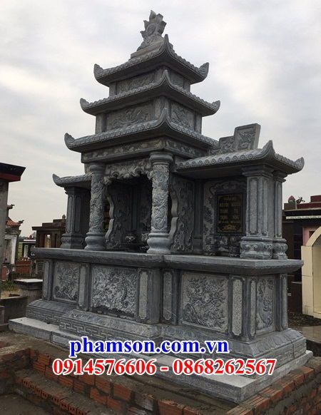 08 Mẫu mộ đá đôi gia đình ông bà bố ba cha mẹ hai ba bốn năm ngôi liền nhau đẹp bán tại Lạng Sơn