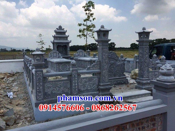 09 Nghĩa trang khu lăng mộ gia đình dòng họ gia tộc bằng đá đẹp bán tại Nghệ An