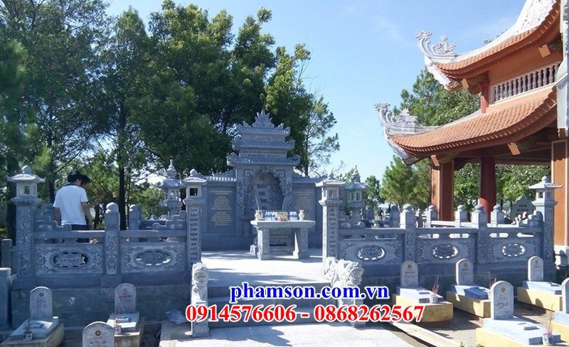 09 Nghĩa trang khu lăng mộ gia đình dòng họ gia tộc bằng đá tự nhiên đẹp bán tại Nghệ An