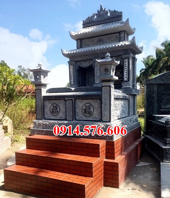 13 Mẫu mộ ông bà bố mẹ gia đình đá đôi đẹp bán tại Thái Bình