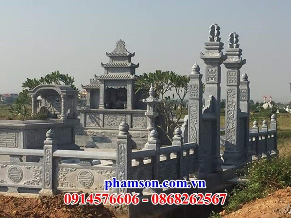 19 Nghĩa trang khu lăng mộ gia đình dòng họ dòng tộc bằng đá ninh bình đẹp bán tại Phú Thọ