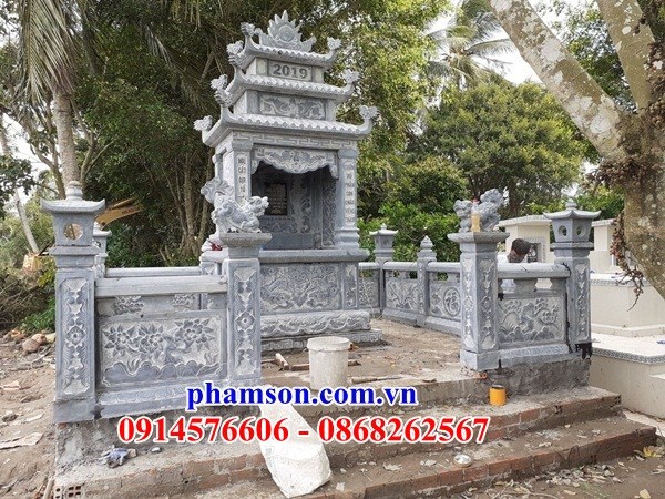 19 Nghĩa trang khu lăng mộ gia đình dòng họ dòng tộc bằng đá xanh đẹp bán tại Phú Thọ