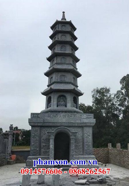 21 Tháp mộ đá đẹp bán tại Bình Phước cất giữ để hũ lọ tro hài cốt phật giáo sư trụ trì
