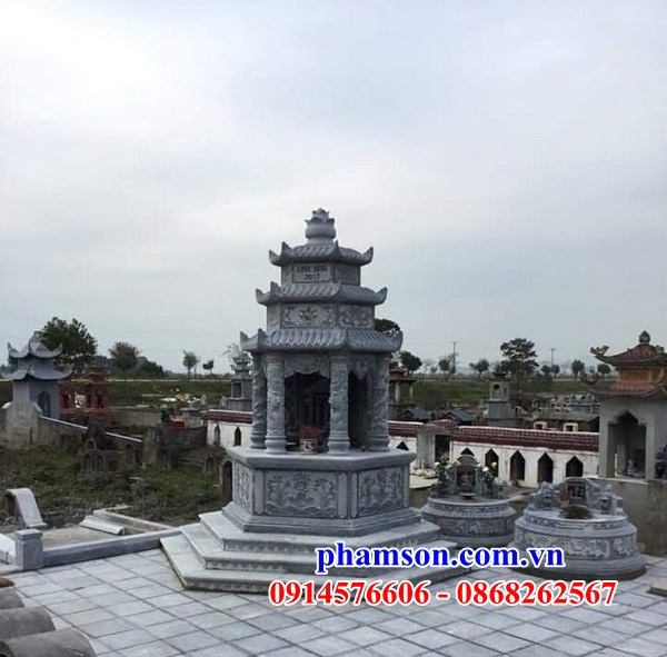 21 Tháp mộ đá ninh bình đẹp bán tại Bình Phước cất giữ để hũ lọ tro hài cốt phật giáo sư trụ trì