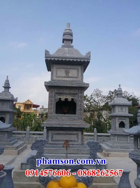 21 Tháp mộ đá thanh hóa đẹp bán tại Bình Phước cất giữ để hũ lọ tro hài cốt phật giáo sư trụ trì
