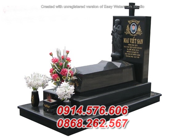 23 Mẫu mộ công giáo bằng đá khối tự nhiên - giá bán 20.05.2024