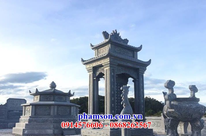 23 Mẫu mộ tròn hình tròn lục lăng bát giác bố mẹ bằng đá đẹp bán tại Lạng Sơn