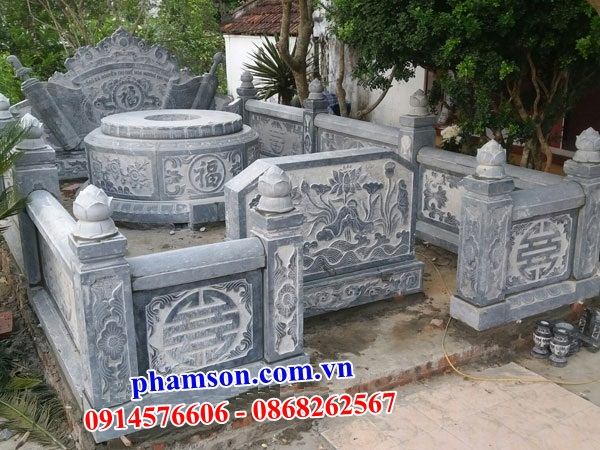 23 Mẫu mộ tròn hình tròn lục lăng bát giác bố mẹ bằng đá thanh hóa đẹp bán tại Lạng Sơn