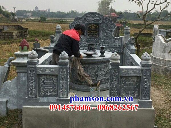 23 Mẫu mộ tròn hình tròn lục lăng bát giác bố mẹ bằng đá tự nhiên đẹp bán tại Lạng Sơn