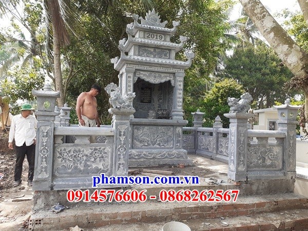 23 Nghĩa trang khu lăng mộ gia đình dòng họ gia tộc bằng đá nguyên khối đẹp bán tại Nam Định