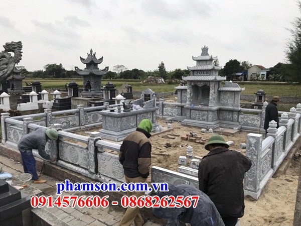 23 Nghĩa trang khu lăng mộ gia đình dòng họ gia tộc bằng đá thanh hóa đẹp bán tại Nam Định
