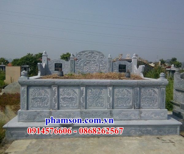 24 Mẫu mộ đá nguyên khối đôi gia đình ông bà bố ba cha mẹ hai ba bốn ngôi liền nhau đẹp bán tại Sơn La