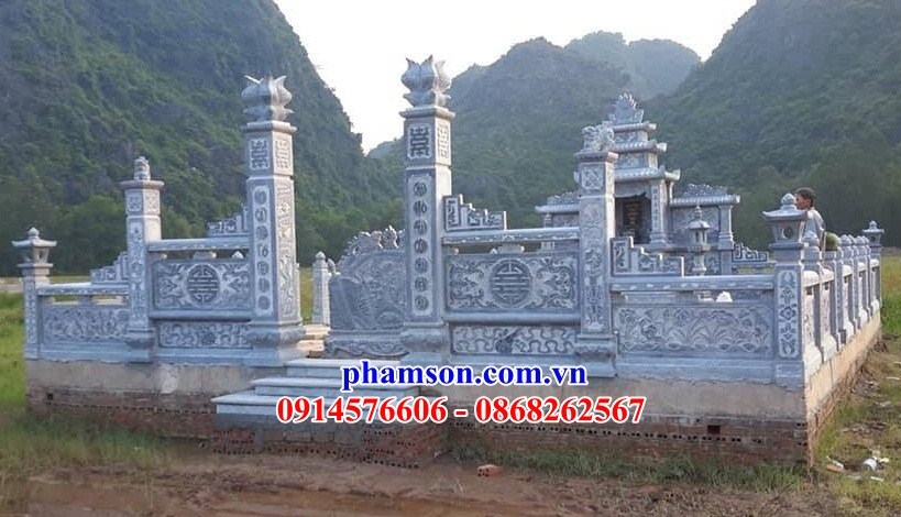 24 Nghĩa trang khu lăng mộ gia đình dòng họ gia tộc bằng đá tự nhiên đẹp bán tại Thái Bình
