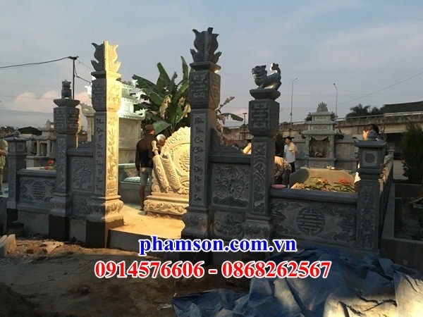 25 Nghĩa trang khu lăng mộ gia đình dòng họ gia tộc bằng đá nguyên khối đẹp bán tại Quảng Ninh