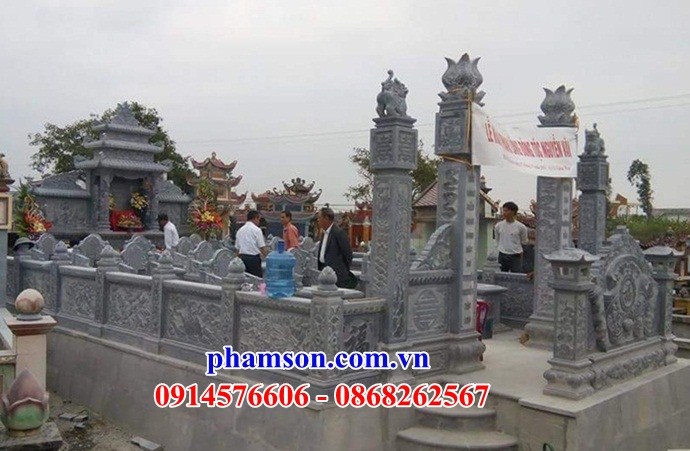 28 Nghĩa trang khu lăng mộ gia đình dòng họ gia tộc bằng đá thanh hóa đẹp bán tại Hưng Yên