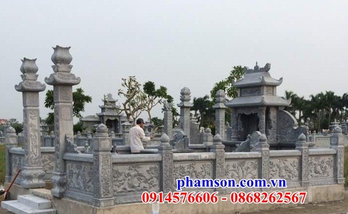 29 Nghĩa trang khu lăng mộ nghĩa trang gia đình dòng họ gia tộc bằng đá thanh hóa đẹp bán tại Lạng Sơn