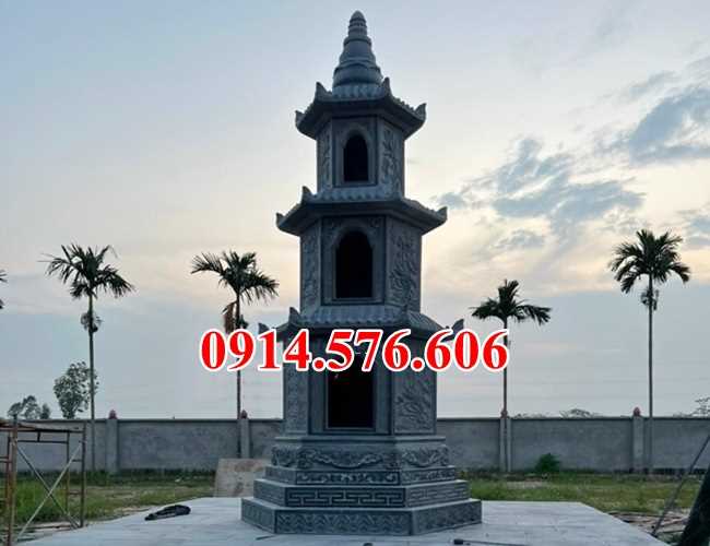 30 Mẫu mộ tròn hình tháp lục lăng bát giác bằng đá đẹp bán tại Cao Bằng