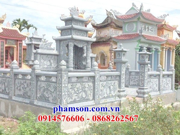 30 Nghĩa trang khu lăng mộ gia đình dòng họ gia tộc bằng đá xanh đẹp bán tại Bắc Ninh