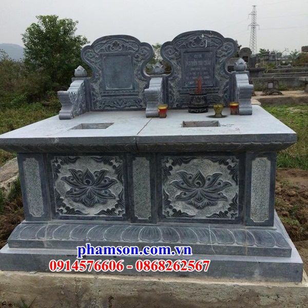 31 Mẫu mộ đá tự nhiên đôi ông bà bố ba cha mẹ anh chị em hai ba bốn năm ngôi liền nhau đẹp bán tại Quảng Trị