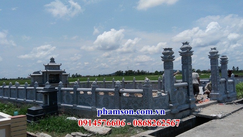 31 Nghĩa trang khu lăng mộ gia đình dòng họ gia tộc bằng đá nguyên khối đẹp bán tại Bắc Giang