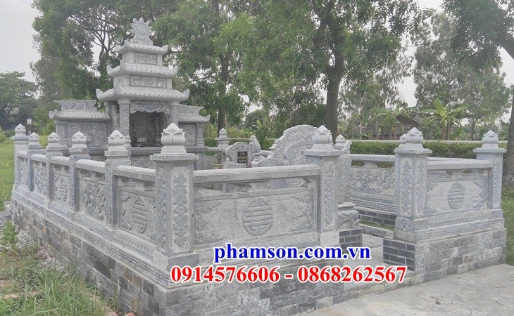 31 Nghĩa trang khu lăng mộ gia đình dòng họ gia tộc bằng đá ninh bình đẹp bán tại Bắc Giang