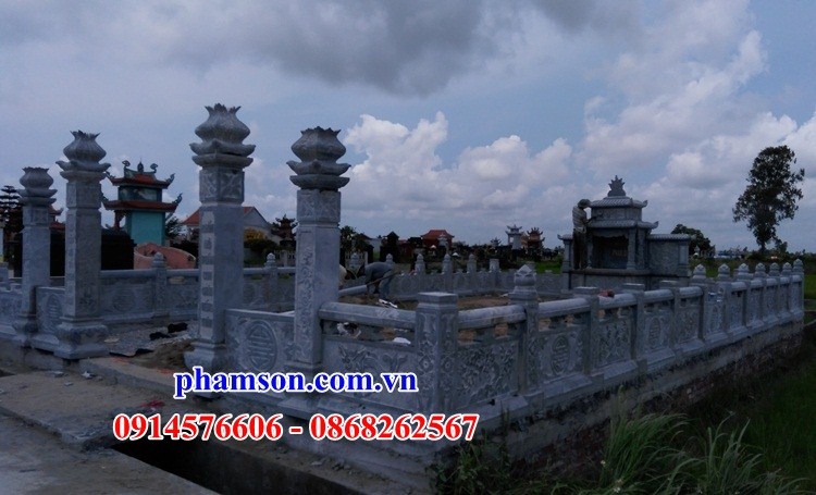 34 Nghĩa trang khu lăng mộ mồ mả gia đình tổ tiên dòng họ ông bà bố mẹ bằng đá tự nhiên đẹp bán tại Ninh Bình