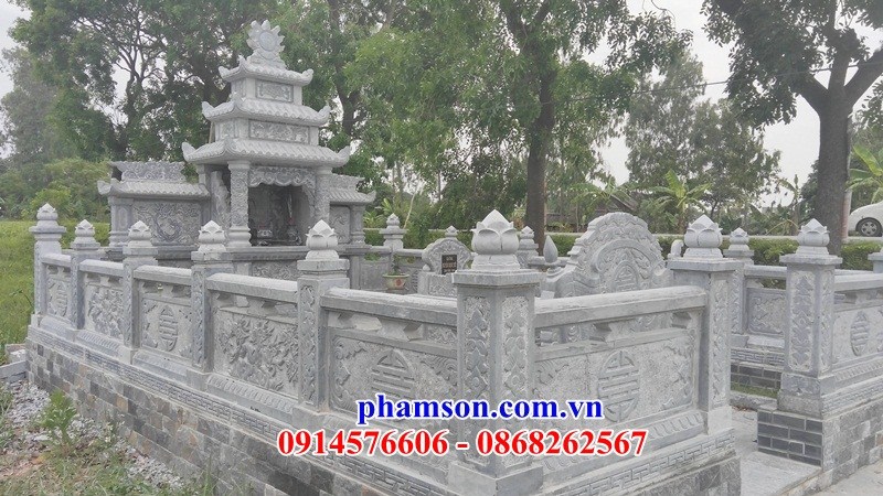 36  Nghĩa trang khu lăng mộ gia đình dòng họ tổ tiên ông bà bố mẹ bằng đá đẹp bán tại Cao Bằng