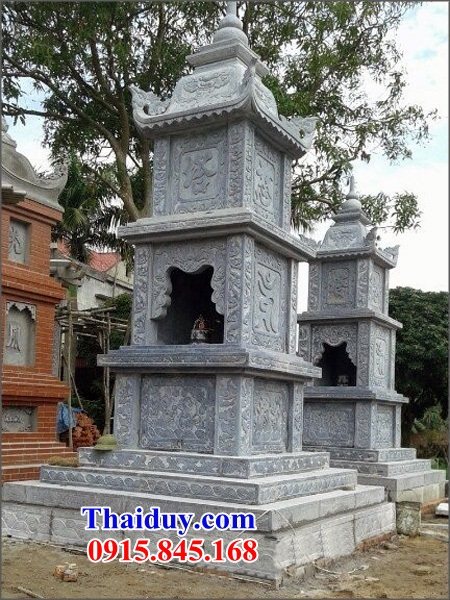 36 Tháp mộ đá nguyên khối đẹp bán tại Quảng Bình cất giữ để hũ hộp lọ bình quách tro hài cốt