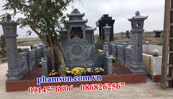 37 Nghĩa trang khu lăng mộ gia đình dòng họ gia tộc tổ tiên ông bà bố mẹ bằng đá đẹp bán tại Vĩnh Long
