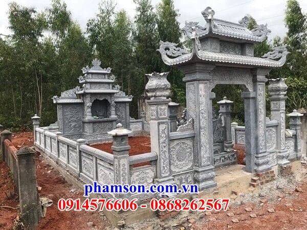42 Nghĩa trang khu lăng mộ mồ mả gia đình dòng họ ông bà bố cha mẹ bằng đá thanh hóa đẹp bán tại Kiên Giang