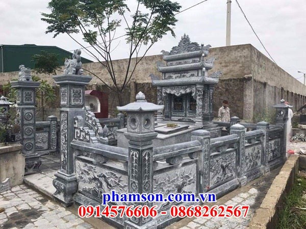 43 Nghĩa trang khu lăng mộ mồ mả gia đình dòng họ gia tộc tỏ tiên bố cha mẹ bằng đá nguyên khối đẹp bán tại Hậu Giang