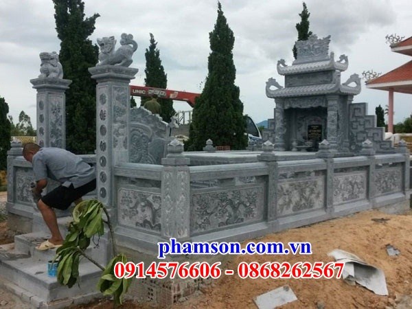 43 Nghĩa trang khu lăng mộ mồ mả gia đình dòng họ gia tộc tỏ tiên bố cha mẹ bằng đá ninh bình đẹp bán tại Hậu Giang