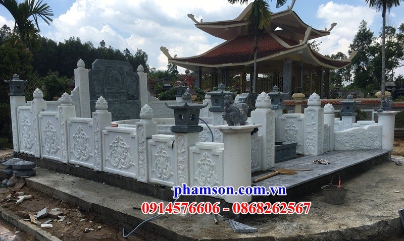 52 Nghĩa trang khu lăng mộ mồ mả gia đình dòng họ ông bà bố ba cha mẹ bằng đá nguyên khối đẹp bán tại Bình Phước