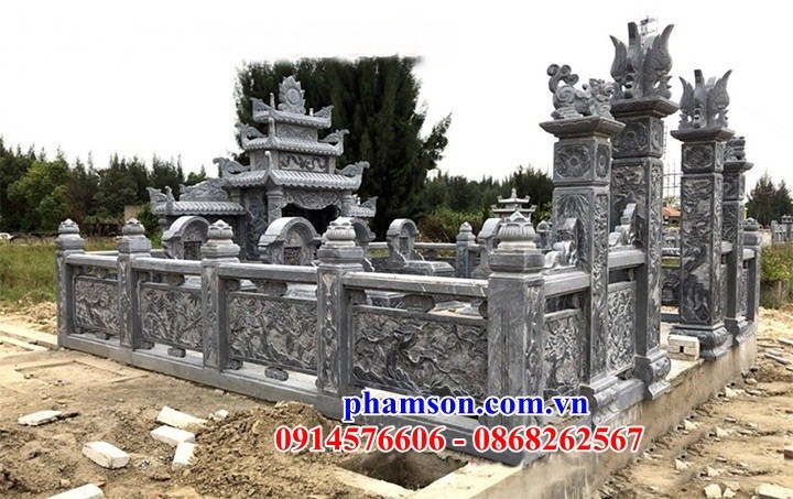 52 Nghĩa trang khu lăng mộ mồ mả gia đình dòng họ ông bà bố ba cha mẹ bằng đá tự nhiên đẹp bán tại Bình Phước