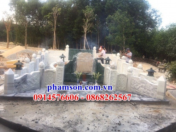 54 Nghĩa trang khu lăng mộ mồ mả gia đình dòng họ gia tộc tổ tiên ông bà bố ba cha mẹ bằng đá trắng đẹp bán tại Sài Gòn