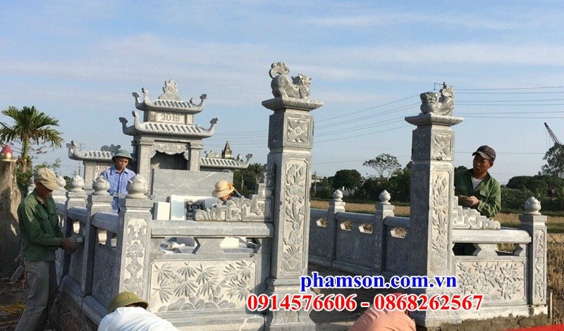 55 Nghĩa trang khu lăng mộ mồ mả gia đình dòng họ tổ tiên ông bà ba bố cha mẹ bằng đá tự nhiên đẹp tại TP Hồ Chí Minh