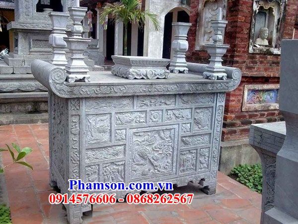 56 Mẫu bàn đặt lễ đình đền chùa miếu khu lăng mộ bằng đá mỹ nghệ Ninh Bình
