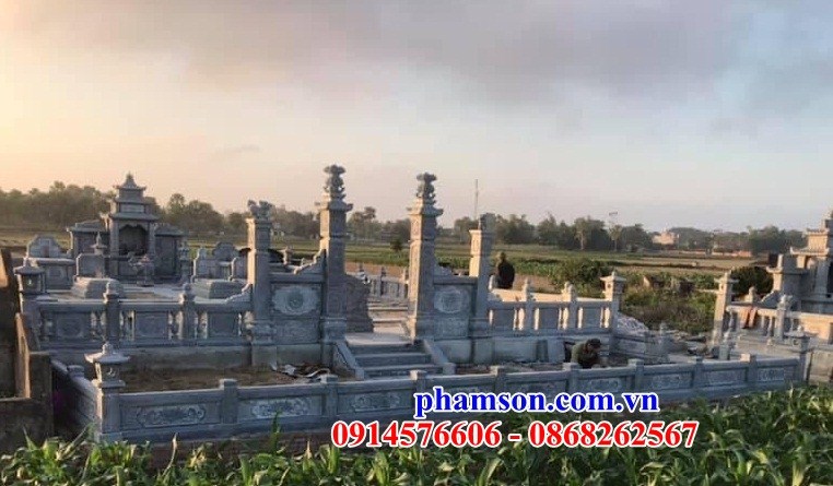 56 Nghĩa trang khu lăng mộ mồ mả gia đình dòng họ gia tộc tổ tiên ông bà bố cha mẹ bằng đá nguyên khối đẹp bán tại Lâm Đồng