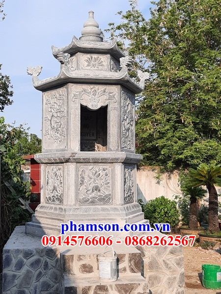 6 Tháp mộ bằng đá nguyên khối đẹp bán tại Vĩnh Long cất giữ để hũ tro hài cốt