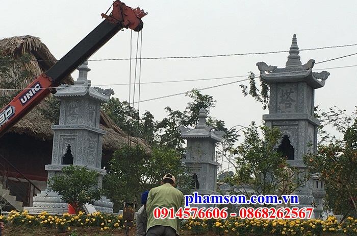 6 Tháp mộ bằng đá ninh bình đẹp bán tại Vĩnh Long cất giữ để hũ tro hài cốt