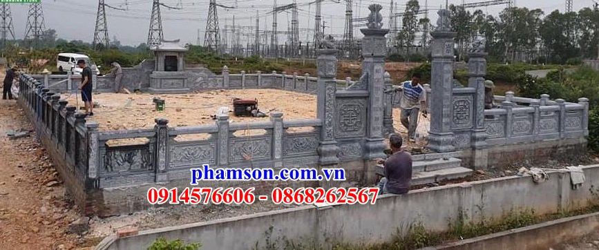 61 Nghĩa trang khu lăng mộ mồ mả gia đình dòng họ gia tộc ông bà ba cha mẹ bằng đá nguyên khối đẹp bán tại Bình Thuận