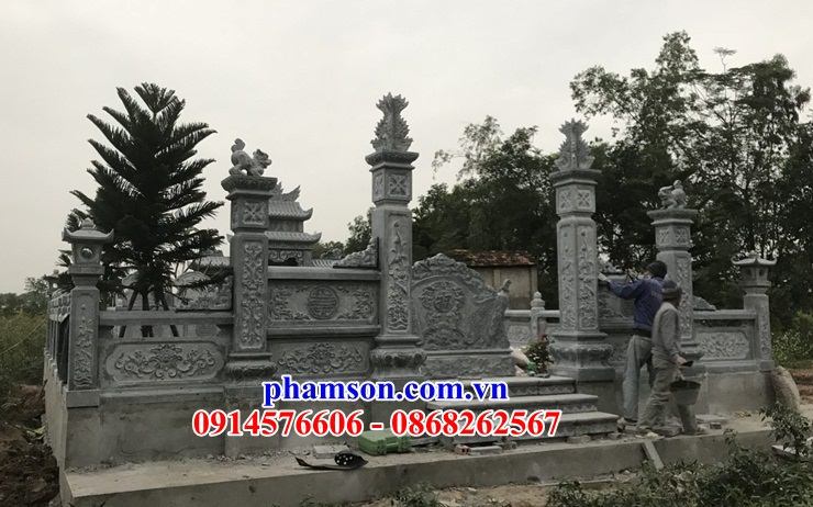 61 Nghĩa trang khu lăng mộ mồ mả gia đình dòng họ gia tộc ông bà ba cha mẹ bằng đá ninh bình 