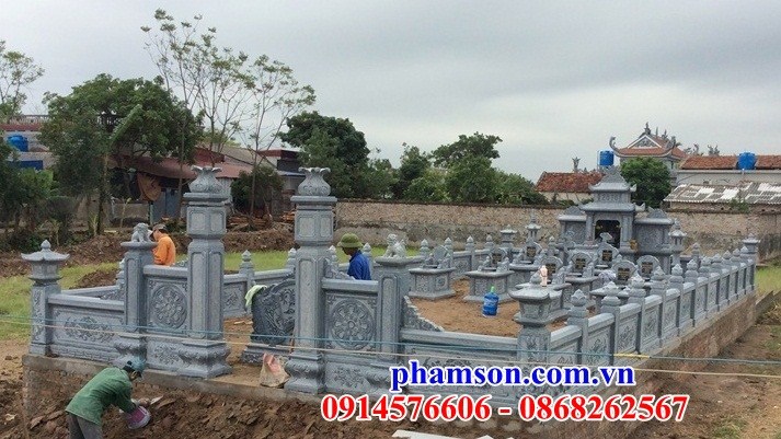 63 Nghĩa trang khu lăng mộ gia đình dòng họ gia tộc ông bà bố cha ba mẹ bằng đá ninh bình đẹp bán tại Khánh Hòa